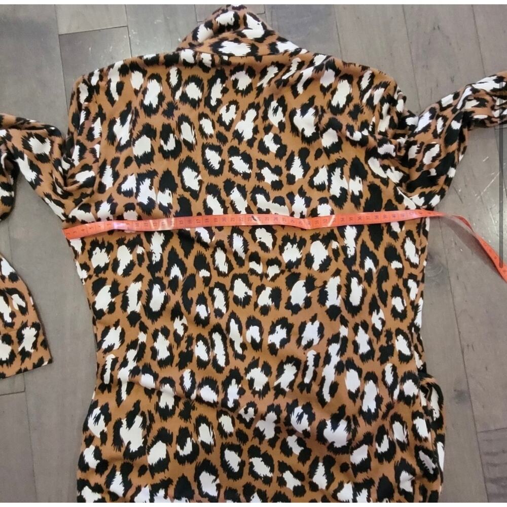 Diane Von Furstenberg Jeanne Silk Leopard Jersey Wrap Dress - Picture 14 of 16